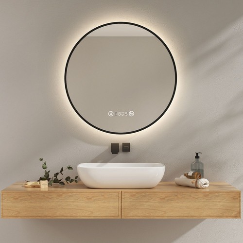 Emke black led - black, bathroom