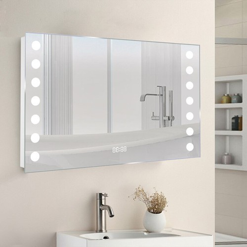 Illuminated bathroom mirror - mirror, w/