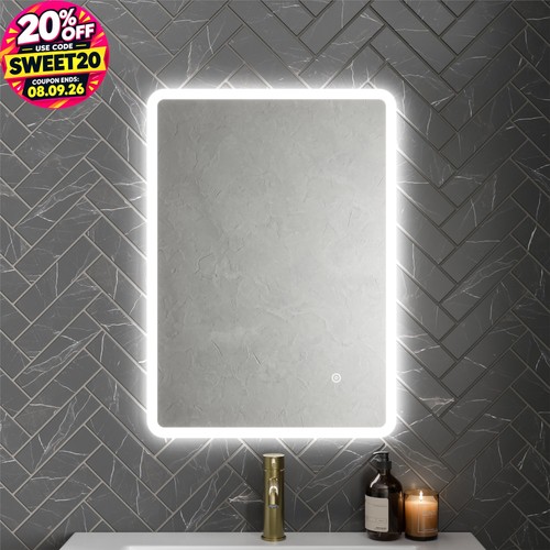 Rectangle led bathroom - led, mirror