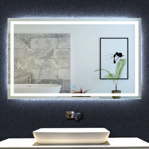 Large bathroom mirror with led - mirror,