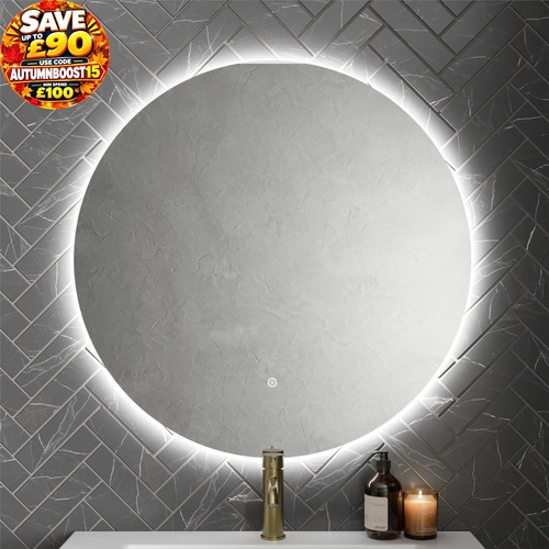 Round led mirror bathroom - led,
