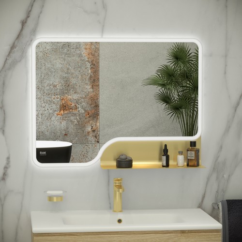 Rak art matt black square - black, led
