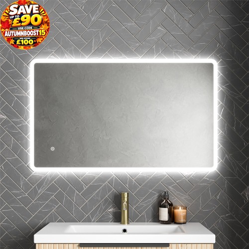 Rectangle led bathroom - bathroom, mirror