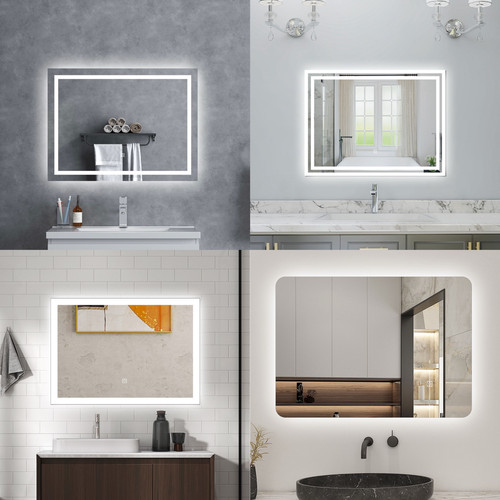 Illuminated bathroom mirror - bathroom,