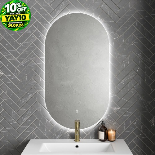 Oval led bathroom - oval, mirror