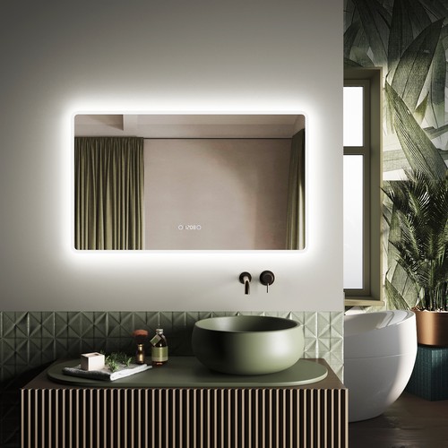 Led bathroom mirror with - mirror,