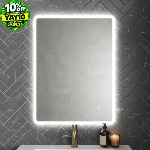 Rectangle led bathroom mirror - bathroom,
