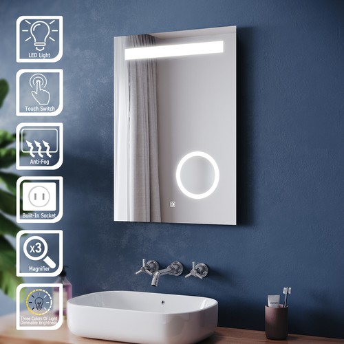 Led bathroom mirror with - bathroom,