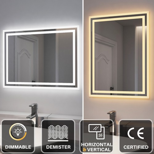 Illuminated bathroom mirror - illuminated,