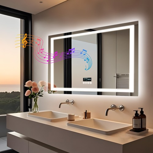 Smart led bathroom mirror with - bathroom,