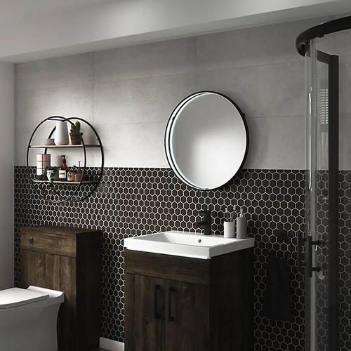 Led bathroom mirror round - led,
