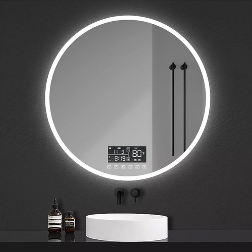 Round led bathroom mirror - bathroom,