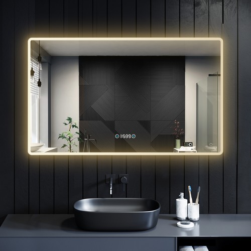 Illuminated bathroom mirror - bathroom,
