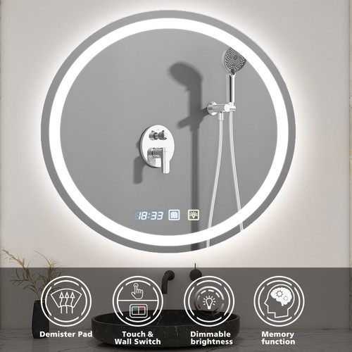Led bathroom mirror - bathroom, with