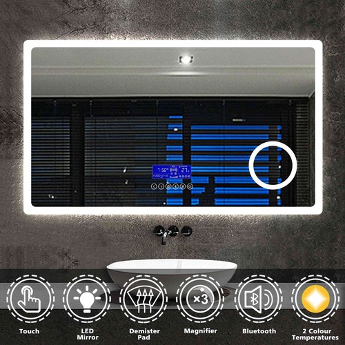 Large led bathroom - bathroom, mirror