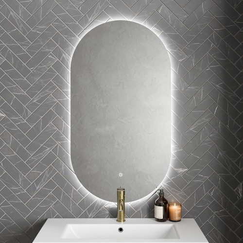 Oval led bathroom mirror - oval,