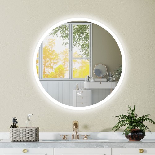 Illuminated bathroom mirror - bathroom,