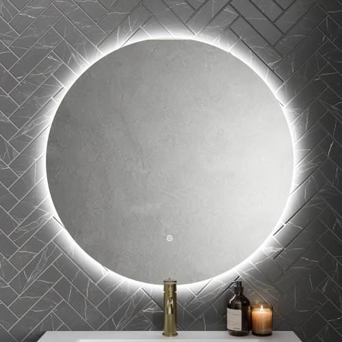 Round led mirror bathroom - round,