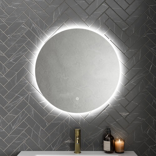 Round led mirror bathroom - round,